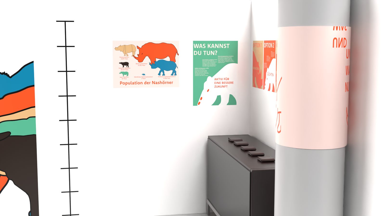 3D-Rendering der Ausstellung